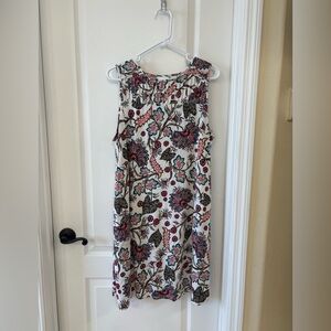 J. Jill Multicolor Floral Midi Dress Large Petite